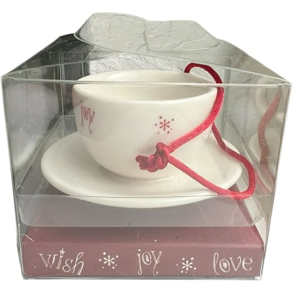 Brand New Starbucks Coffee Wish Joy Love Cappuccino Christmas Holiday Ornament